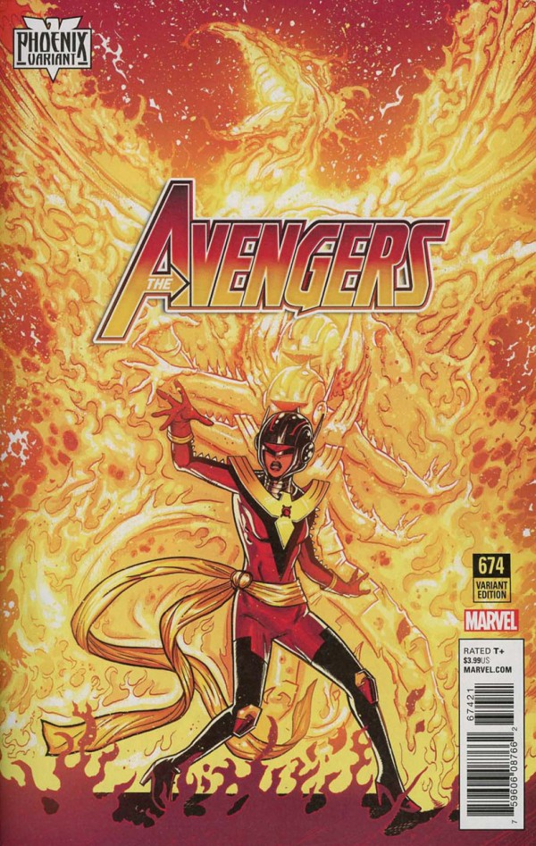 The Avengers 674 Phoenix Variant – The Avengers #674 Brent Schoonover Phoenix Variant 2016 Comics – Cosmic Comics