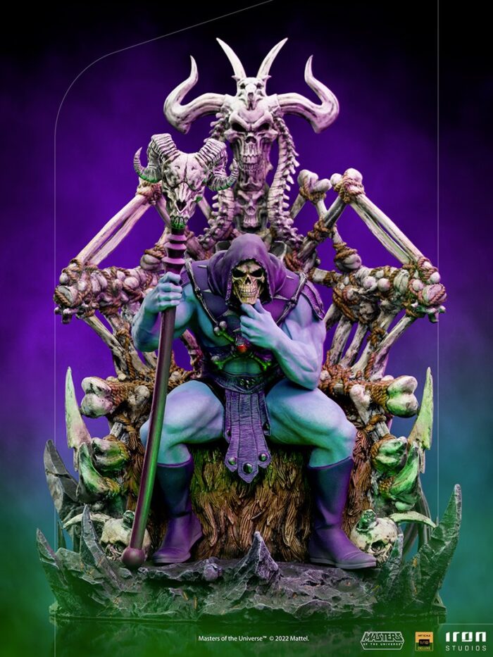 Black 12 – Masters of The Universe - Skeletor on Throne DELUXE 1/10 Iron Studios Statue PRE ORDER – Cosmic Comics