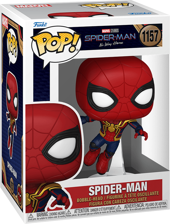 Funko Pop Marvel Spider Man No Way Home – Funko Pop! Marvel: Spider-Man: No Way Home - Spider-Man Vinyl Bobble-Head #1157 – Cosmic Comics