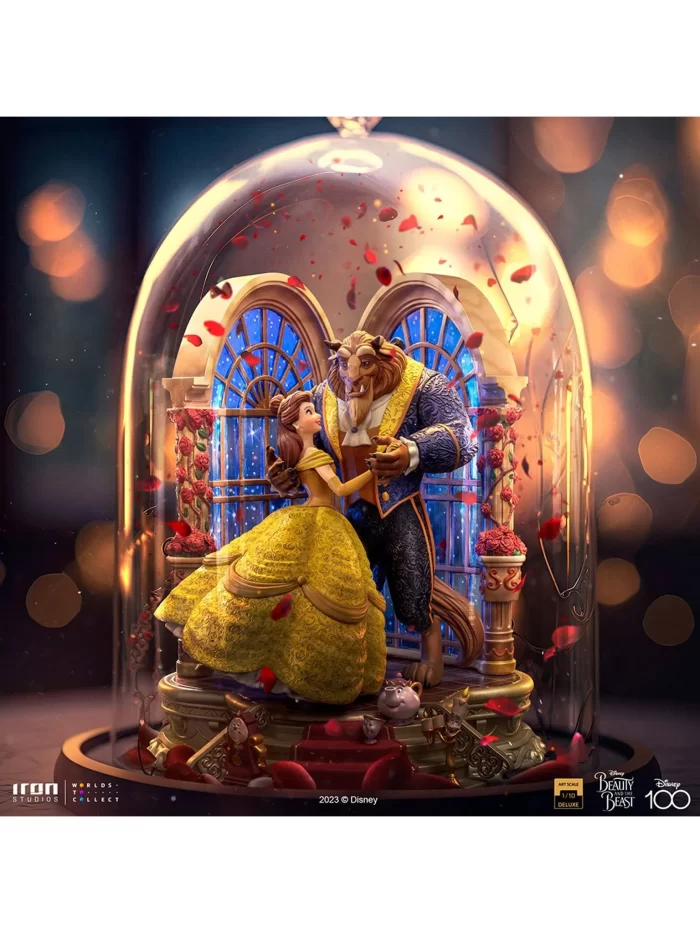 208635 1536 2048 – Iron Studios Beauty and the Beast Deluxe - Disney 100th - Art Scale 1/10 Scale Statue PRE ORDER – Cosmic Comics
