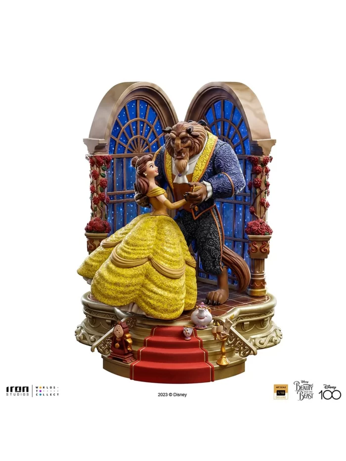 208647 1536 2048 – Iron Studios Beauty and the Beast Deluxe - Disney 100th - Art Scale 1/10 Scale Statue PRE ORDER – Cosmic Comics